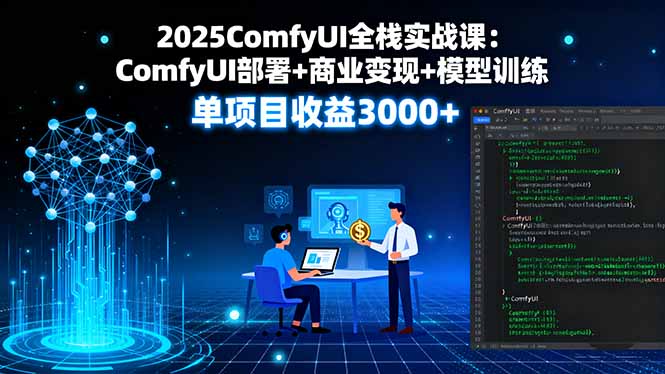2025ComfyUI全栈实战课：ComfyUI部署+商业变现+模型训练，单项目收益3000+-轻资本网