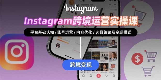 Instagram跨境运营实战：平台认知/账号运营/内容优化/选品策略及变现模式-轻资本网