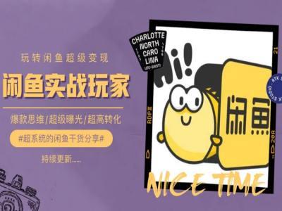 手把手教你0到1系统玩转闲鱼变现，爆款思维/超级曝光/超高转化-轻资本网