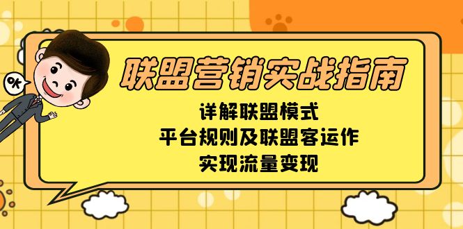 联盟营销实战指南，详解联盟模式、平台规则及联盟客运作，实现流量变现-轻资本网