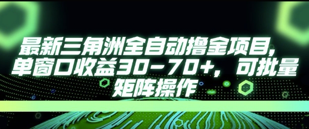 最新AI全自动游戏撸金项目，单窗口收益30-70+，可批量操作【揭秘】-轻资本网