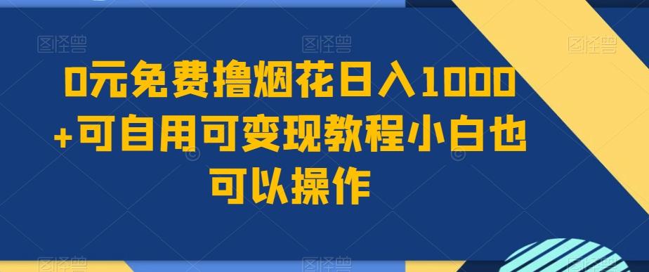 0元免费撸烟花日入1000+可自用可变现教程小白也可以操作，永久免费更新链接-轻资本网