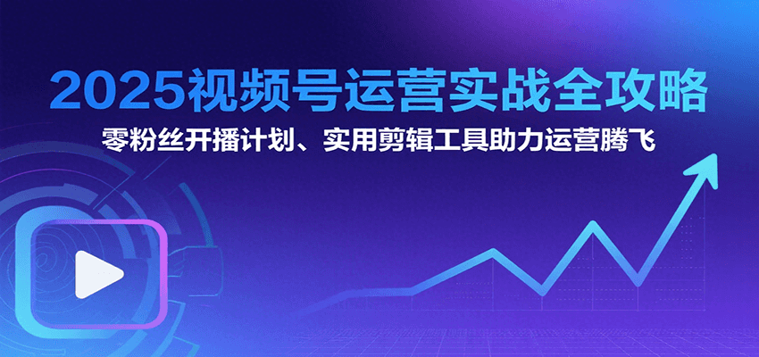 2025视频号运营实战全攻略：零粉丝开播计划、起号到到变现思维逻辑方法-轻资本网