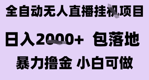 最新全自动抖音无人直播挂G项目，日入2k+ 包落地暴力撸金，小白可做【揭秘】-轻资本网