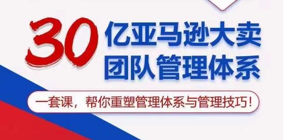 30亿亚马逊大卖团队管理体系，一套课，帮你重塑管理体系与管理技巧-轻资本网