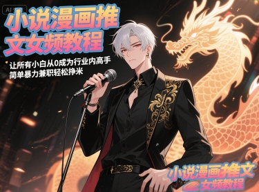 小说漫画推文女频教程，让所有小白从0成为行业内高手，简单暴力兼职轻松挣米-轻资本网