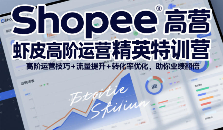 Shopee虾皮高阶运营精英特训营，高阶运营技巧+流量提升+转化率优化，助你业绩翻倍-轻资本网