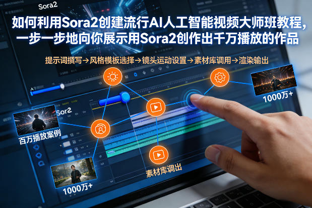 如何利用Sora2创建流行AI人工智能视频大师班，一步一步地向你展示用Sora2创作出千万播放的作品-轻资本网