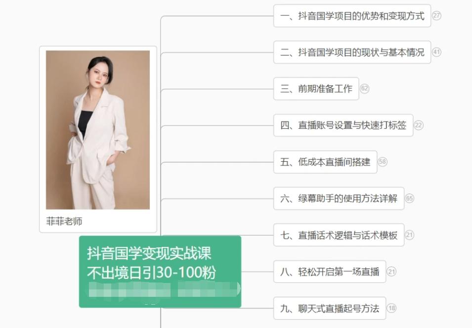 抖音国学变现项目：不出境日引30-100粉实战课程-轻资本网