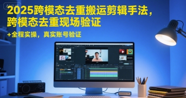 2025跨模态去重搬运剪辑手法，跨模态去重现场验证 +全程实操，真实账号验证-轻资本网