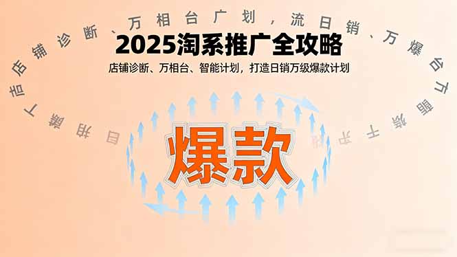 2025淘系推广全攻略，店铺诊断、万相台、智能计划，打造日销万级爆款计划-轻资本网