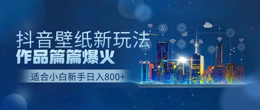 (9842期)抖音壁纸号新玩法，作品篇篇爆火，日收益500+-轻资本网