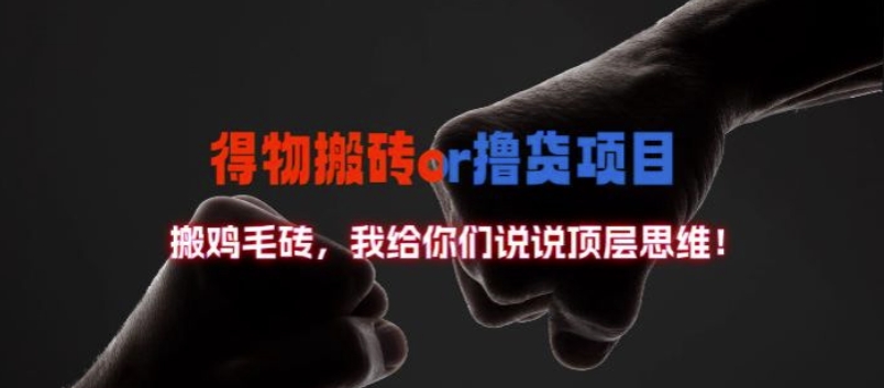 得物搬砖撸货项目?掰下数据，我给你们说说顶层思维【揭秘】-轻资本网