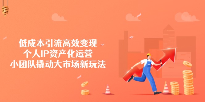 低成本引流高效变现，个人IP资产化运营，小团队撬动大市场新玩法-轻资本网