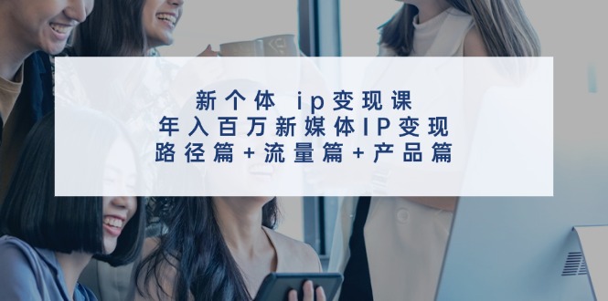 新个体ip变现课,年入百万新媒体IP变现,路径篇+流量篇+产品篇-轻资本网