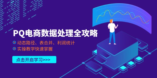 PQ电商数据处理全攻略，动态路径、表合并、利润统计，实操教学快速掌握-轻资本网