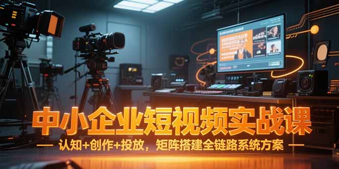 中小企业短视频实战课，认知+创作+投放，矩阵搭建全链路系统方案-轻资本网