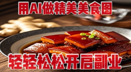 用AI做精美美食图，无需专业设备拍摄，轻轻松松开启副业-轻资本网
