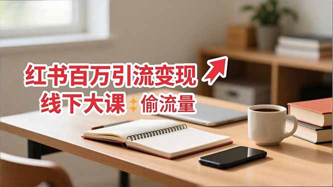小红书百万引流变现-11月线下大课：分享从0到百万引流路径，手把手教偷流量、拿结果-轻资本网
