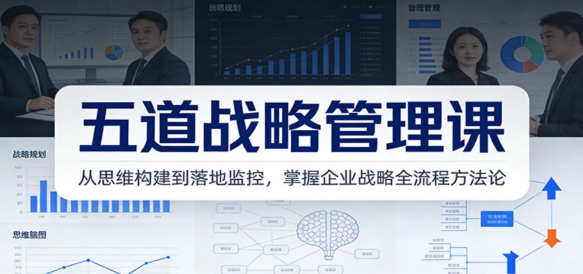 五道战略管理课：从思维构建到落地监控，掌握企业战略全流程方法论-轻资本网
