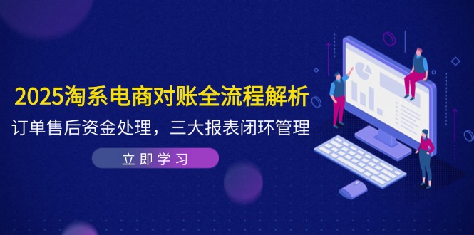 2025淘系电商对账全流程解析，订单售后资金处理，三大报表闭环管理-轻资本网