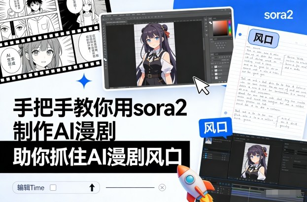 手把手教你用sora2制作AI漫剧，助你抓住AI漫剧风口-轻资本网