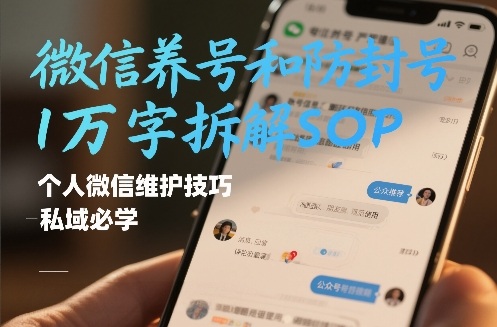 微信养号和防封号1万字拆解SOP，个人微信维护技巧，私域必学【文档】-轻资本网