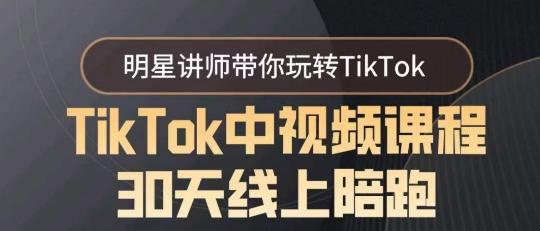 TikTok中视频课程30天线上陪跑，明星讲师带你玩转TikTok-轻资本网