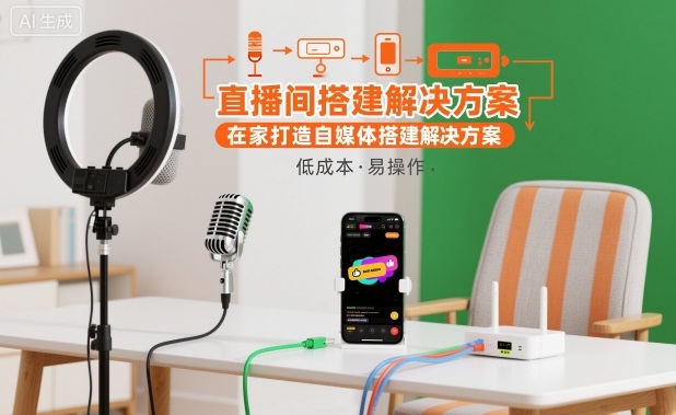 直播间搭建解决方案，在家打造自媒体搭建解决方案-轻资本网