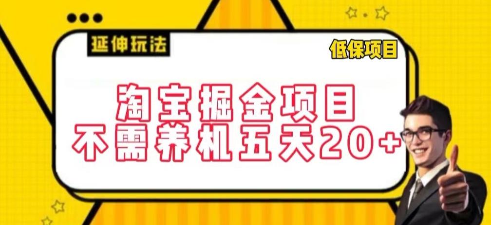 淘宝掘金项目，不需养机，五天20+，每天只需要花三四个小时【揭秘】-轻资本网