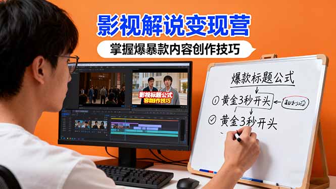 影视解说变现营：通过30+实战案例爆款内容创作技巧，掌握影视解说盈利密码-轻资本网