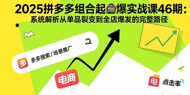 2025拼多多组合起爆实战课46期：系统解析从单品裂变到全店爆发的完整路径-轻资本网