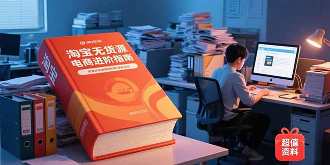 淘宝无货源电商进阶指南，包含新人课、进阶课，配套资料，蓝海选品等-轻资本网