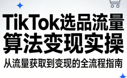 TikTok选品流量算法变现实操-轻资本网
