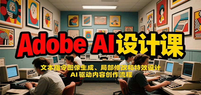 Adobe AI设计课：文本指令图像生成、局部修改和特效设计，AI驱动内容创作流程-轻资本网