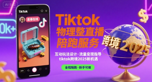 Tiktok物理整蛊直播陪跑服务-tiktok跨境2025-轻资本网