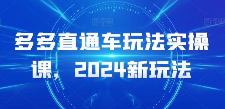 多多直通车玩法实操课，2024新玩法-轻资本网