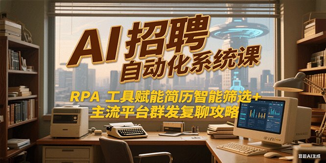 AI招聘自动化系统课，RPA工具赋能简历智能筛选+主流平台群发复聊全攻略-轻资本网