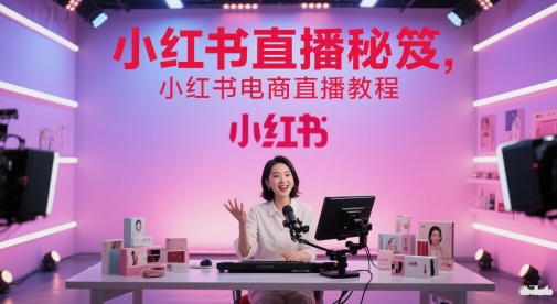 小红书直播秘笈，小红书电商直播教程-轻资本网