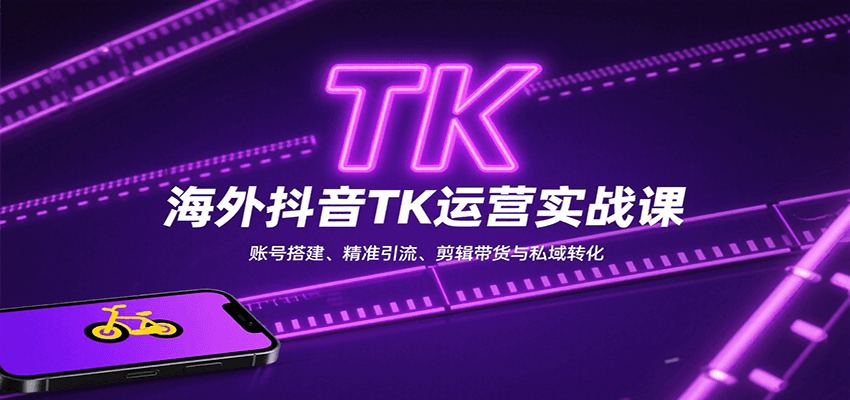 海外抖音TK运营实战课：账号搭建、精准引流、剪辑带货与私域转化-轻资本网