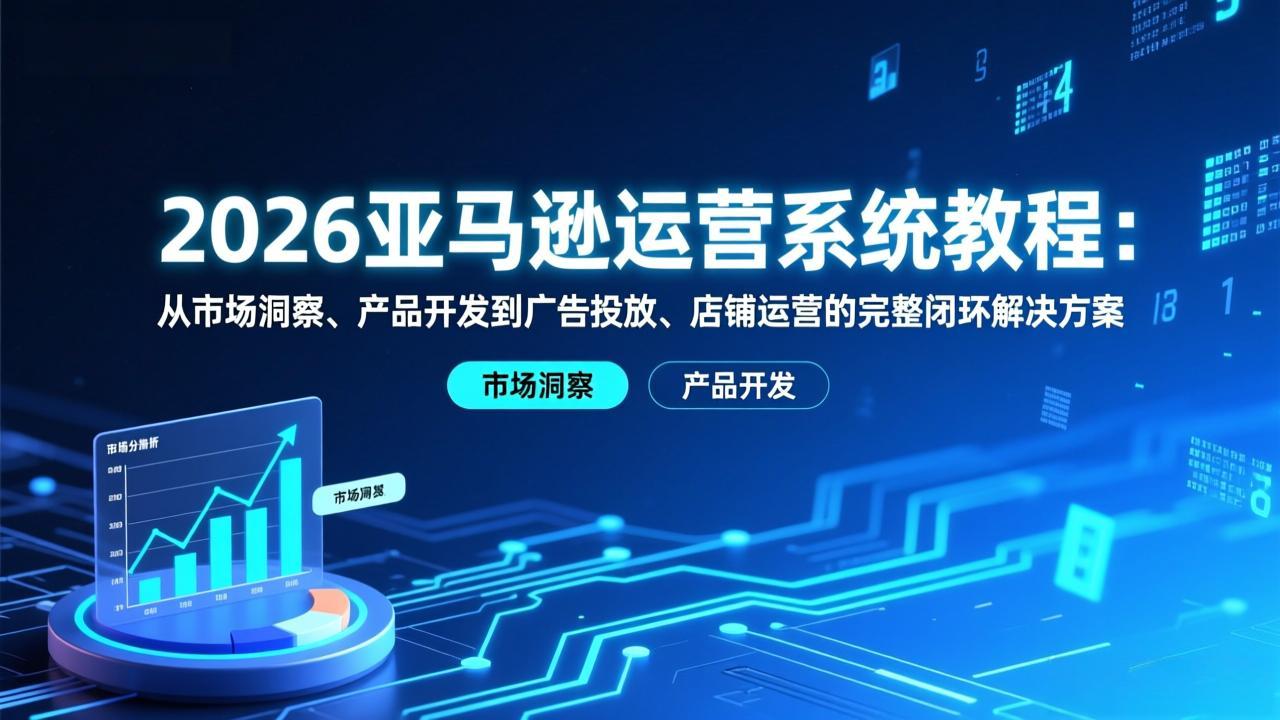 2026亚马逊运营系统教程：从市场洞察、产品开发到广告投放、店铺运营的完整闭环解决方案-轻资本网