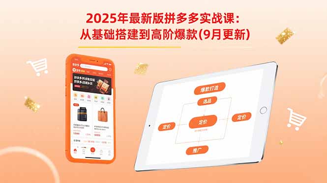 2025年最新版拼多多实战课：从基础搭建到高阶爆款(9月更新-轻资本网