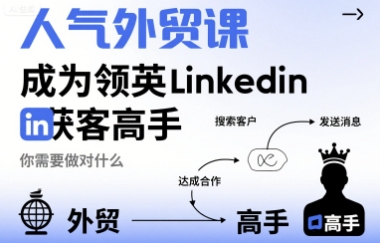 人气外贸课-成为领英Linkedin获客高手，你需要做对什么-轻资本网