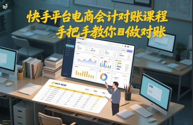快手平台电商会计对账课程，手把手教你做对账-轻资本网