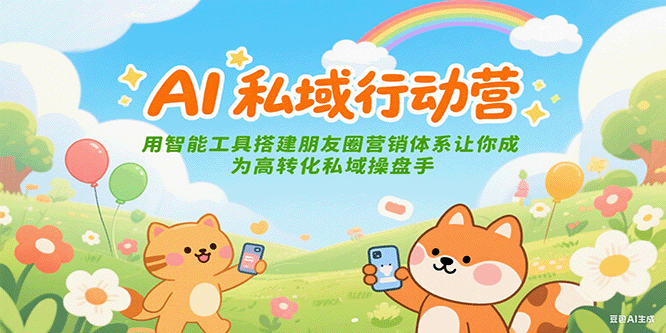 AI私域行动营：用智能工具搭建朋友圈营销体系让你成为高转化私域操盘手-轻资本网