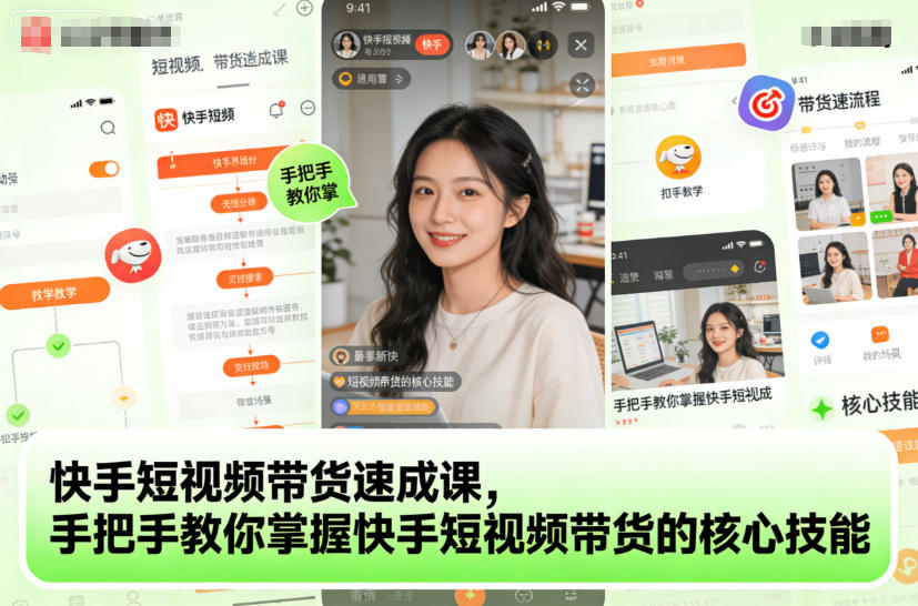 快手短视频带货速成课，手把手教你掌握快手短视频带货的核心技能-轻资本网