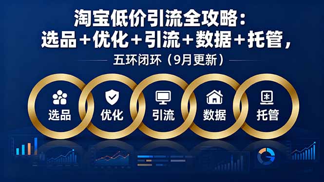 淘宝低价引流全攻略：选品＋优化＋引流＋数据＋托管，五环闭环(9月更新-轻资本网