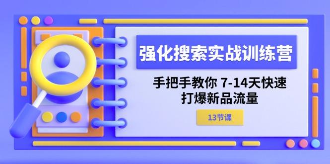 强化 搜索实战训练营，手把手教你 7-14天快速-打爆新品流量(13节课-轻资本网