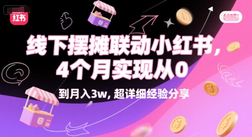 线下摆摊联动小红书，4 个月实现从 0 到月入3w，超详细经验分享-轻资本网