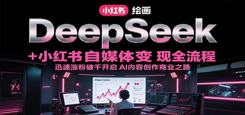 DeepSeek绘画+小红书自媒体变现全流程，迅速涨粉破千开启AI内容创作商业之路-轻资本网
